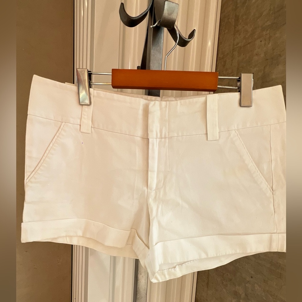 Alice + Olivia High Waist Cream Shorts